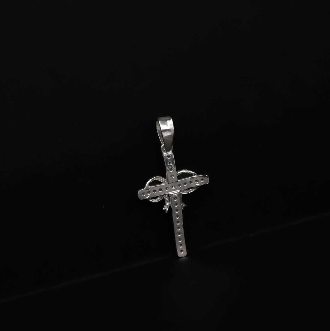 Gift of Faith Diamond-Finish Cross Pendant in 925 Sterling Silver