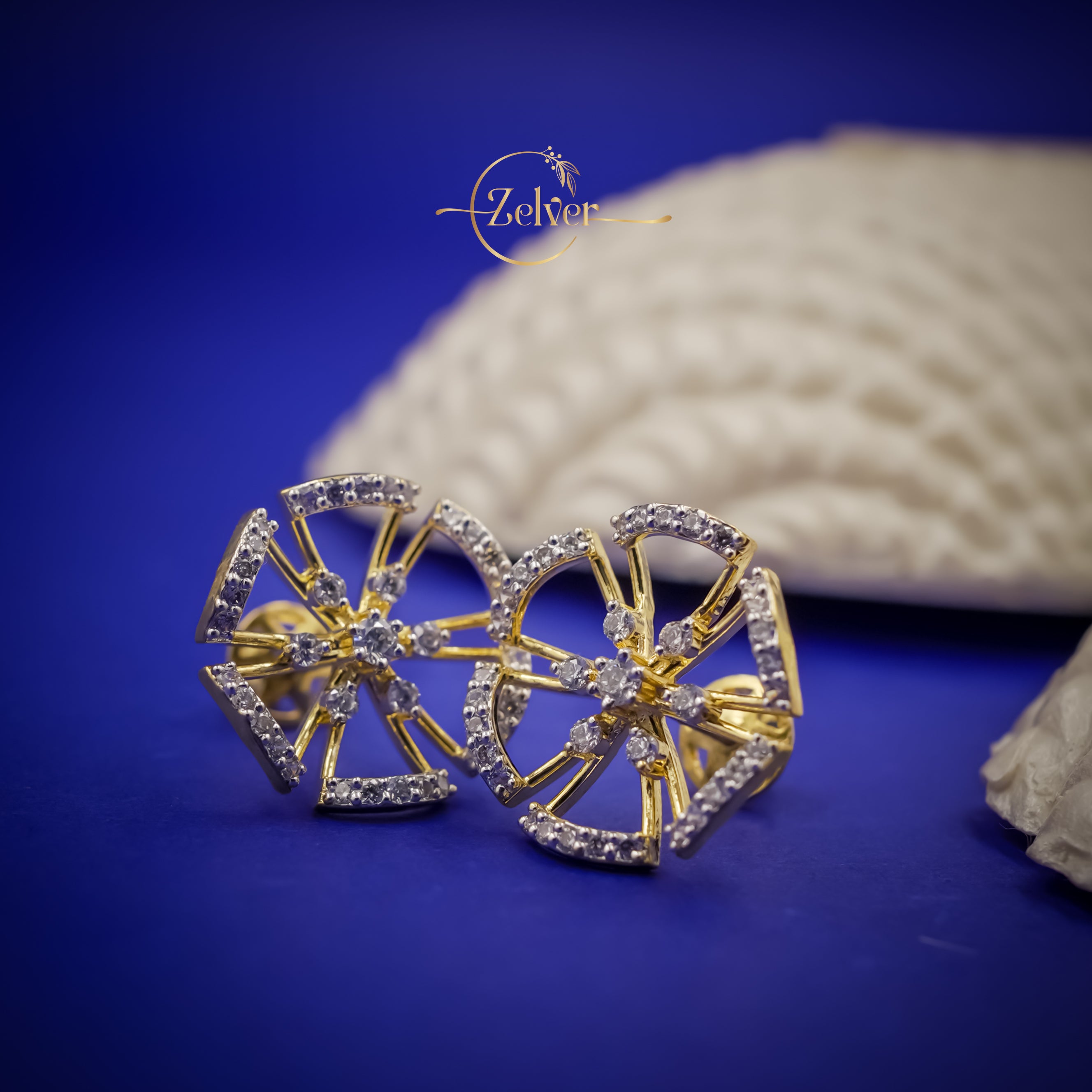 Floral Cluster Stud Earrings