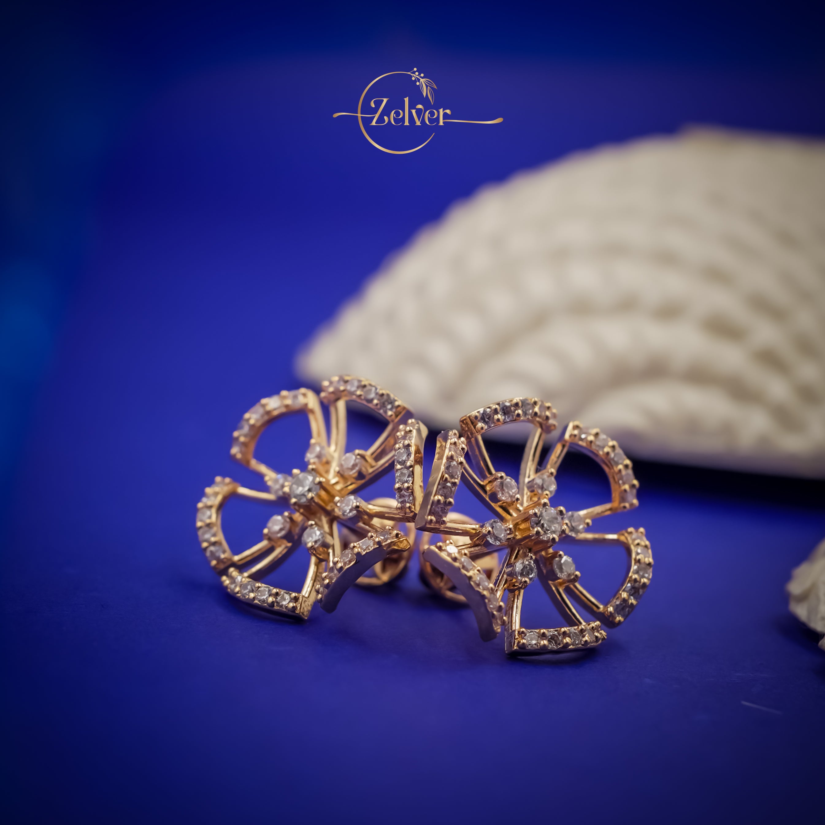 Floral Cluster Stud Earrings