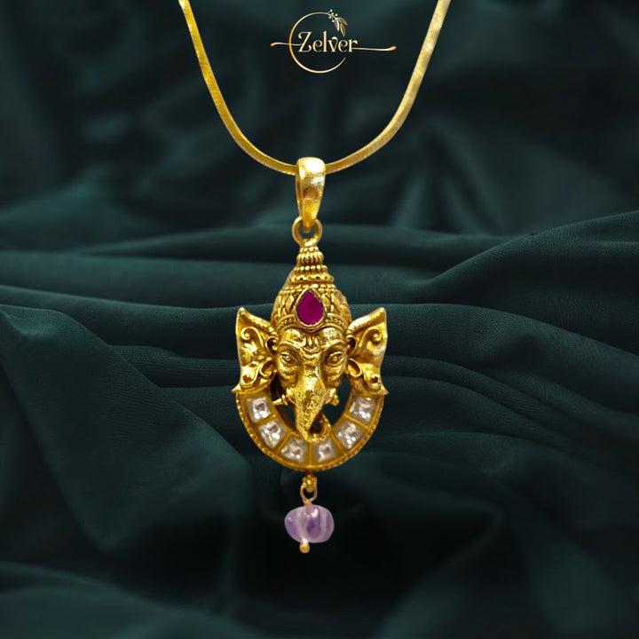 Heritage Ganesha Silver Pendant
