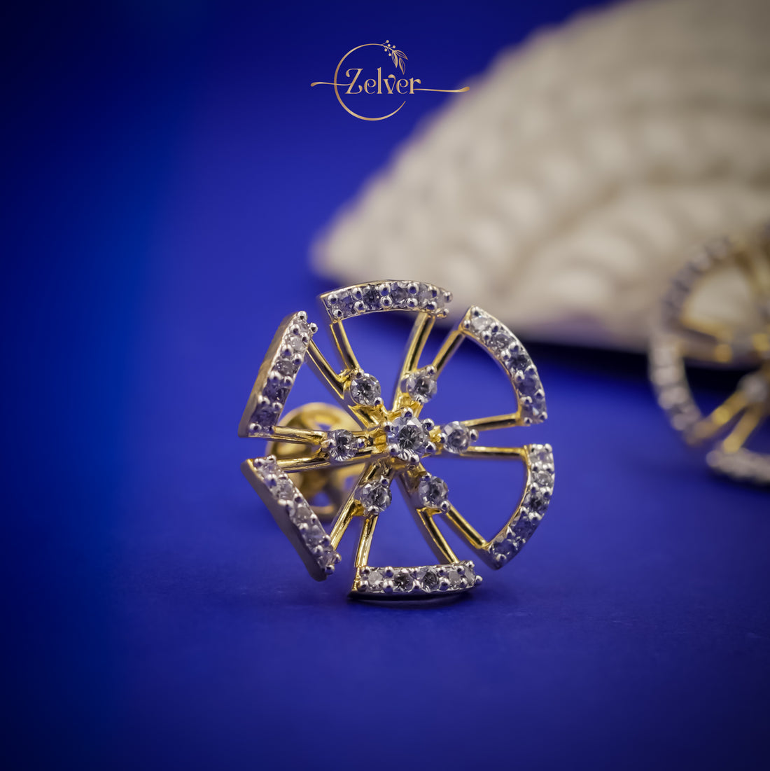 Floral Cluster Stud Earrings