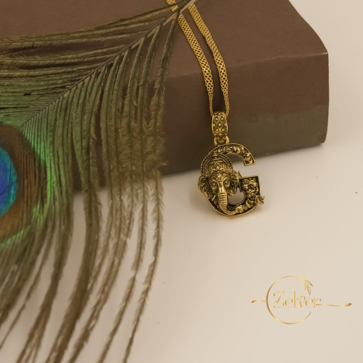 Sacred Grace – Ganesha ‘G’ Pendant