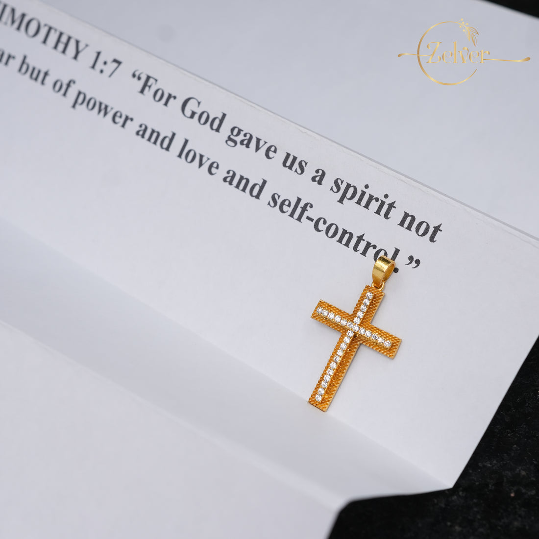 Celestial Textured Diamond Cross Pendant | 925 Sterling Silver