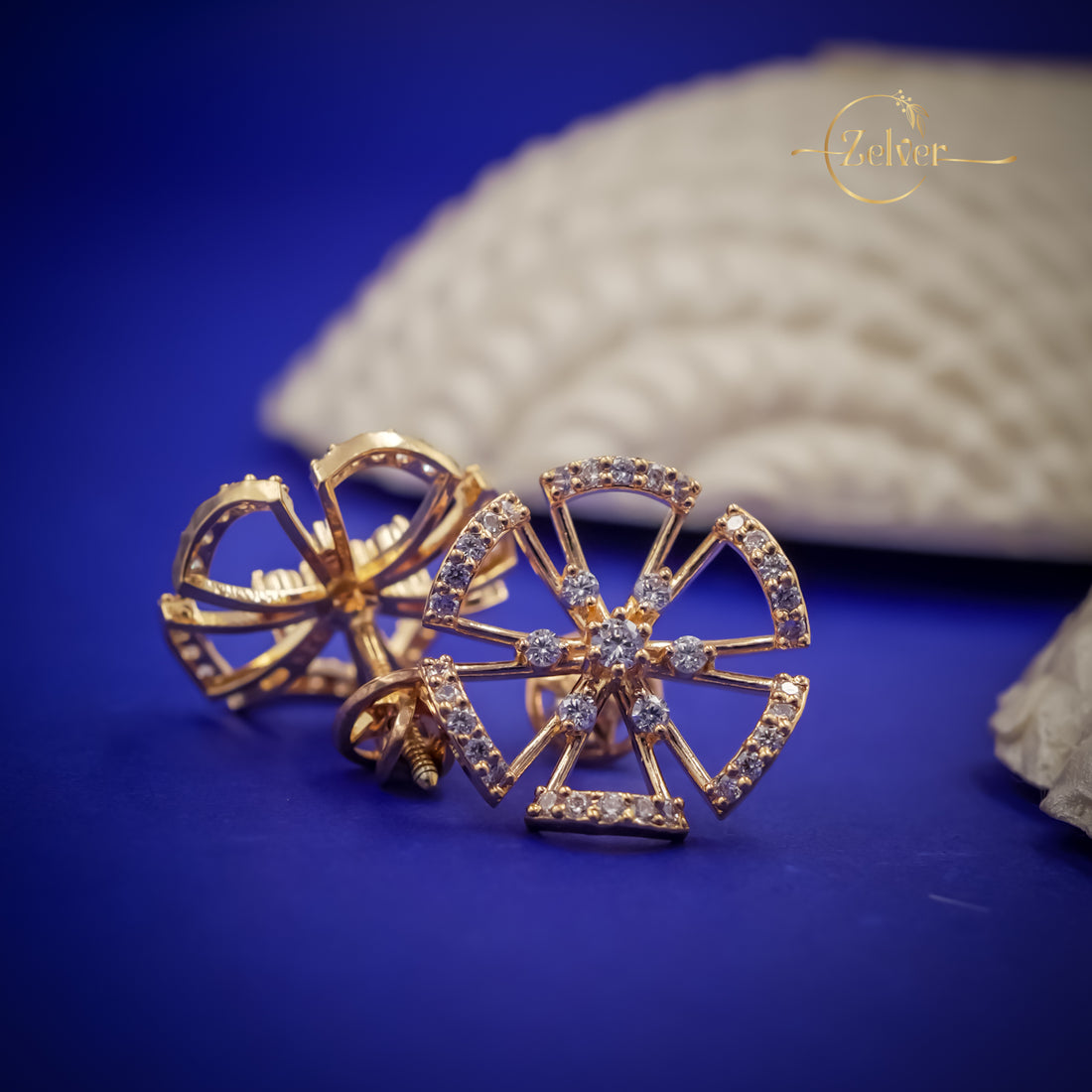 Floral Cluster Stud Earrings