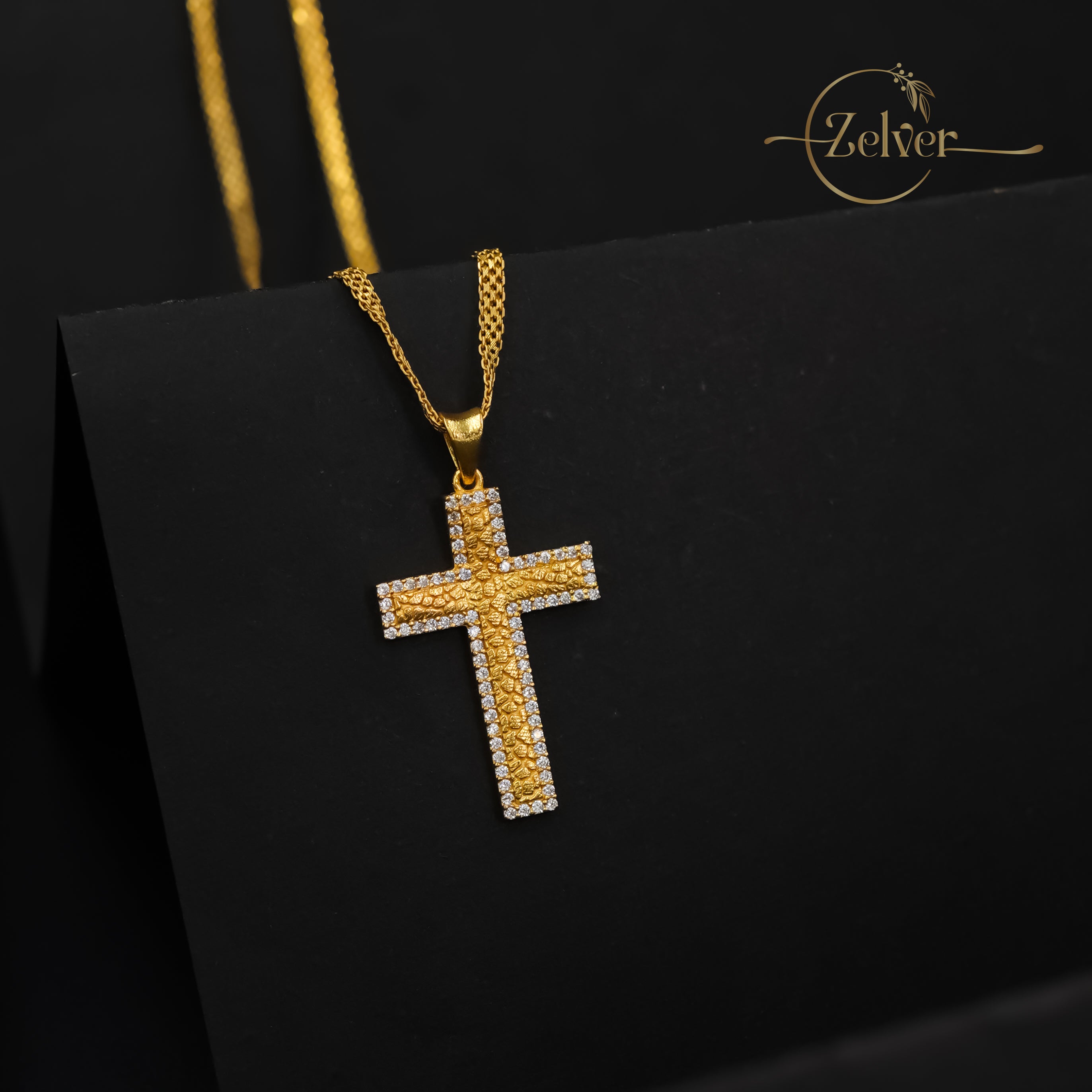 Divine Textured Cross Pendant | 925 Sterling Silver