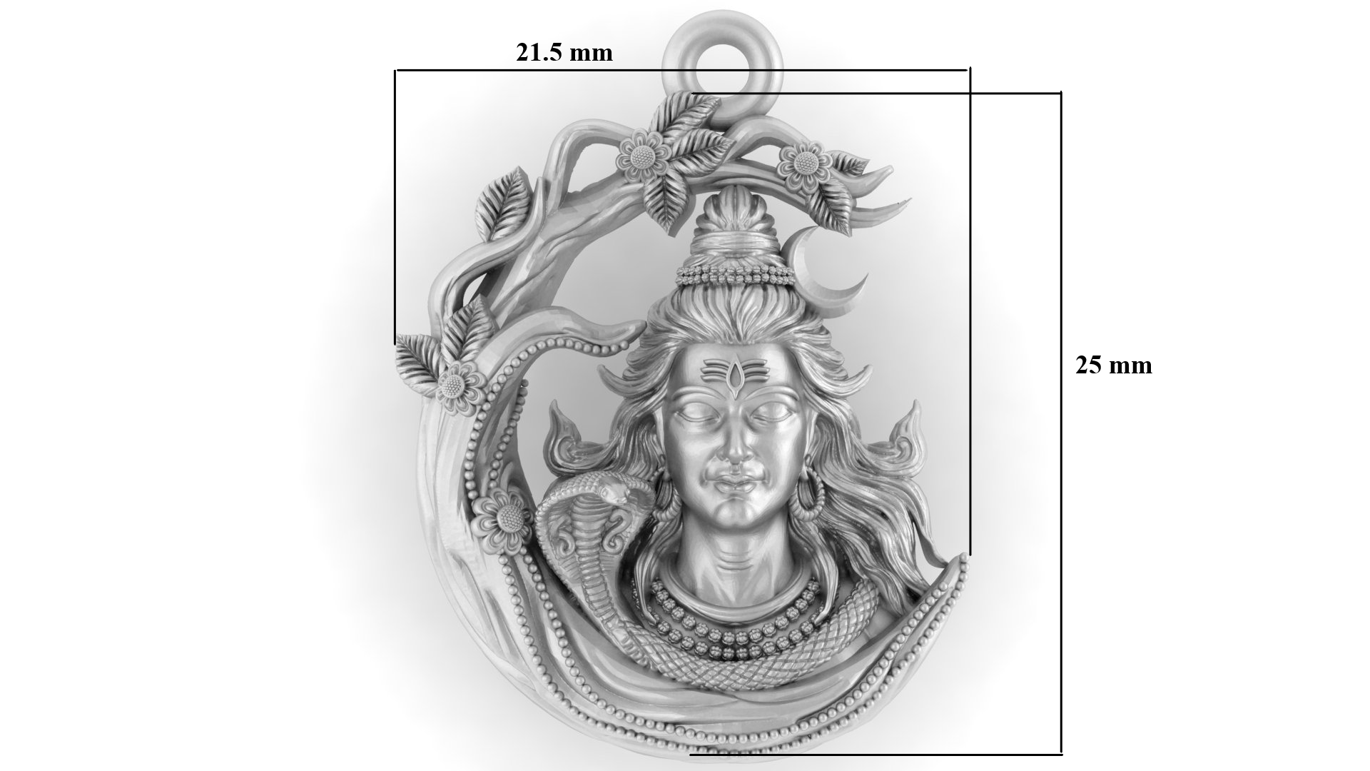 Divine Tranquility – Shiva ‘C’ Pendant
