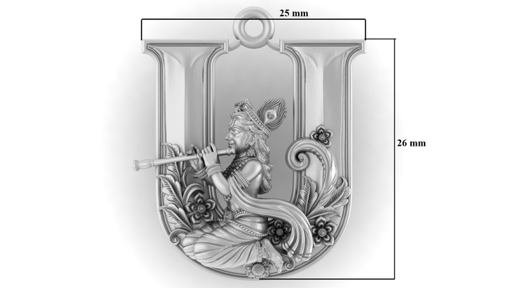 Sacred Charm – Krishna ‘U’ Pendant
