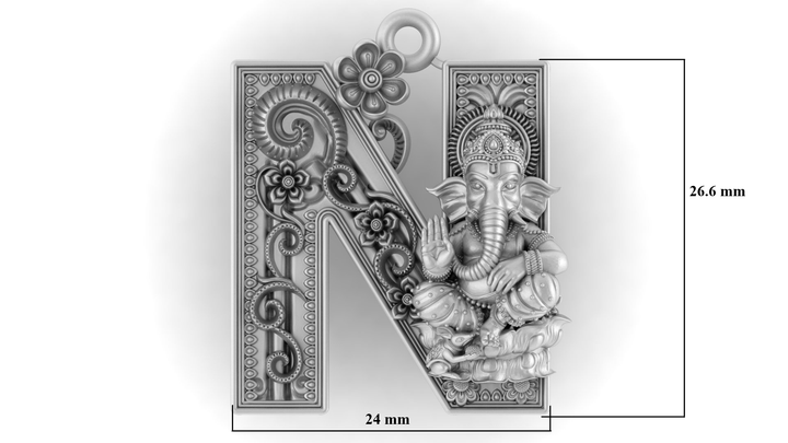 Divine Strength – Ganesha ‘N’ Pendant