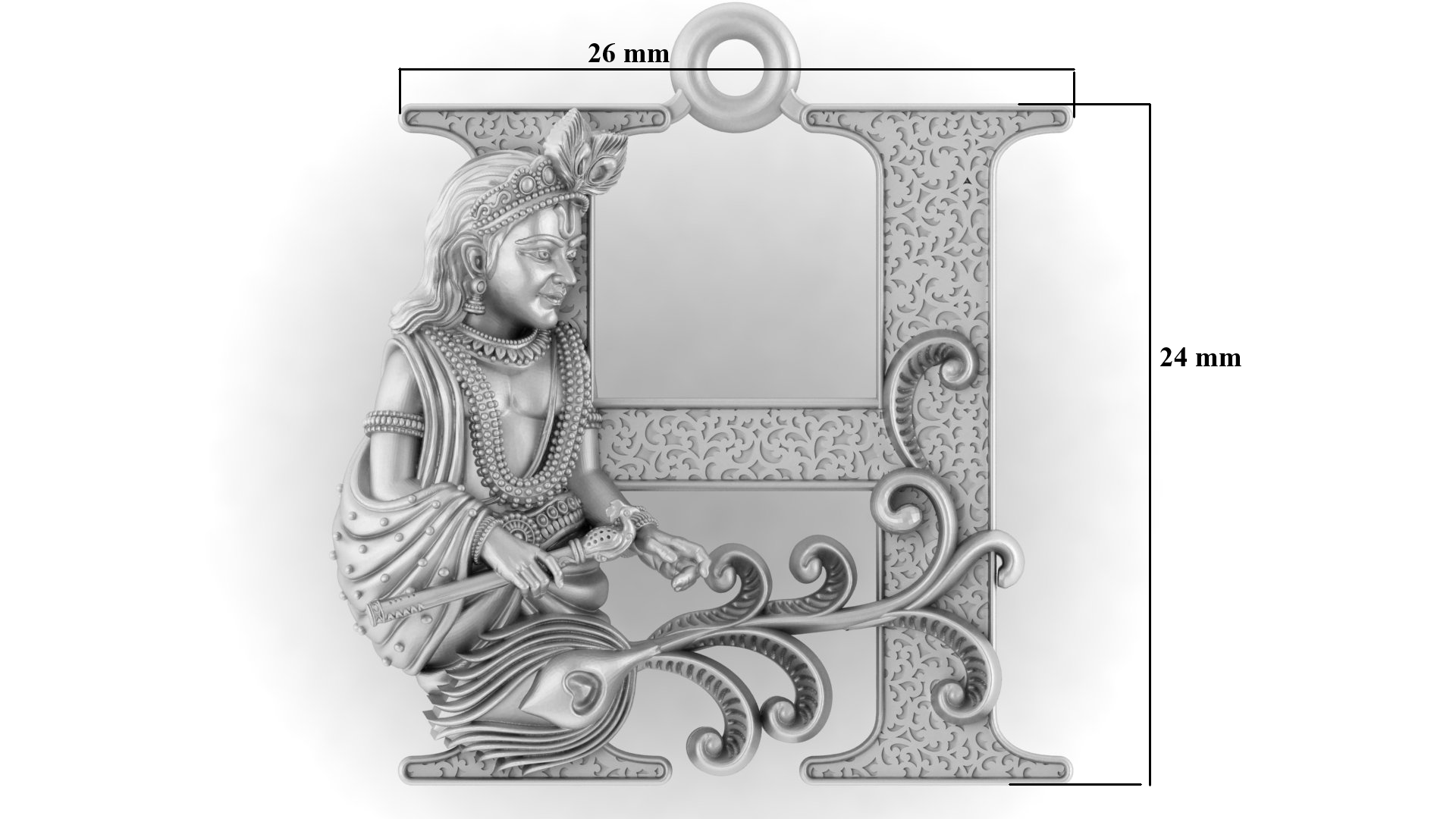 Divine Serenity – Krishna ‘H’ Pendant