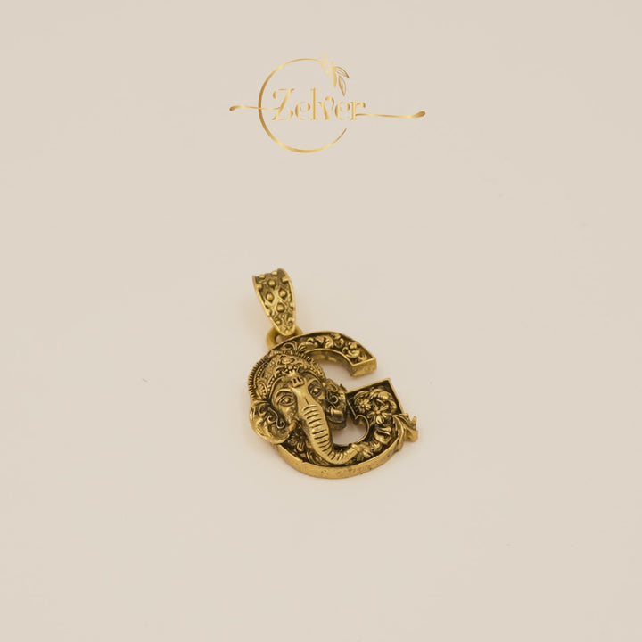 Sacred Grace – Ganesha ‘G’ Pendant