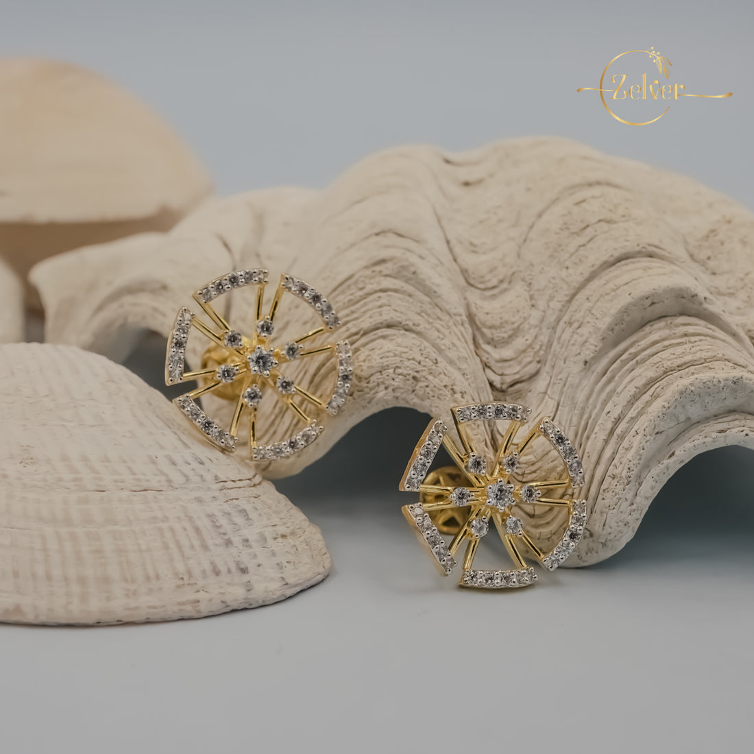 Floral Cluster Stud Earrings