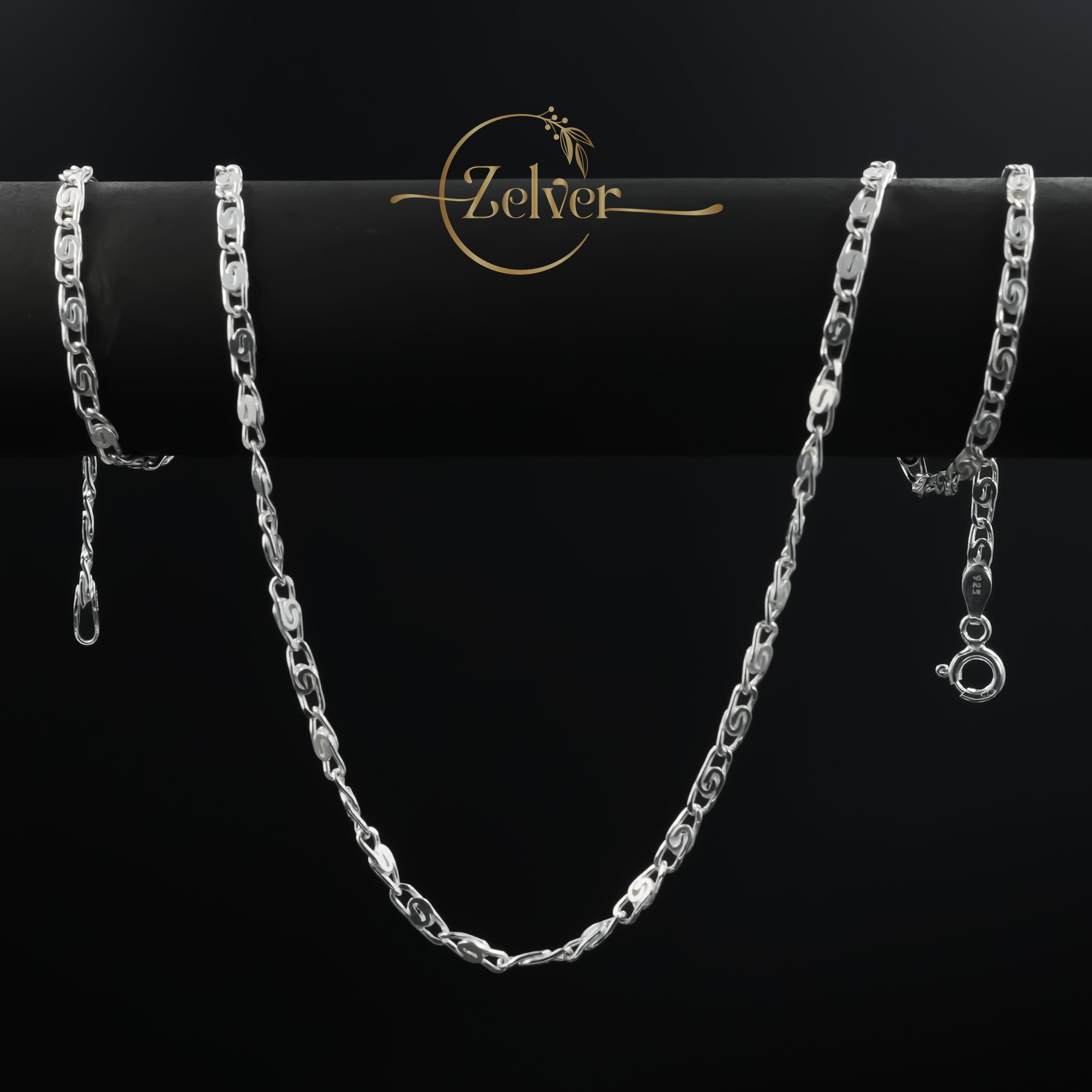 The Silver Scroll: Intricate S-Link Chain | 925 Sterling Silver