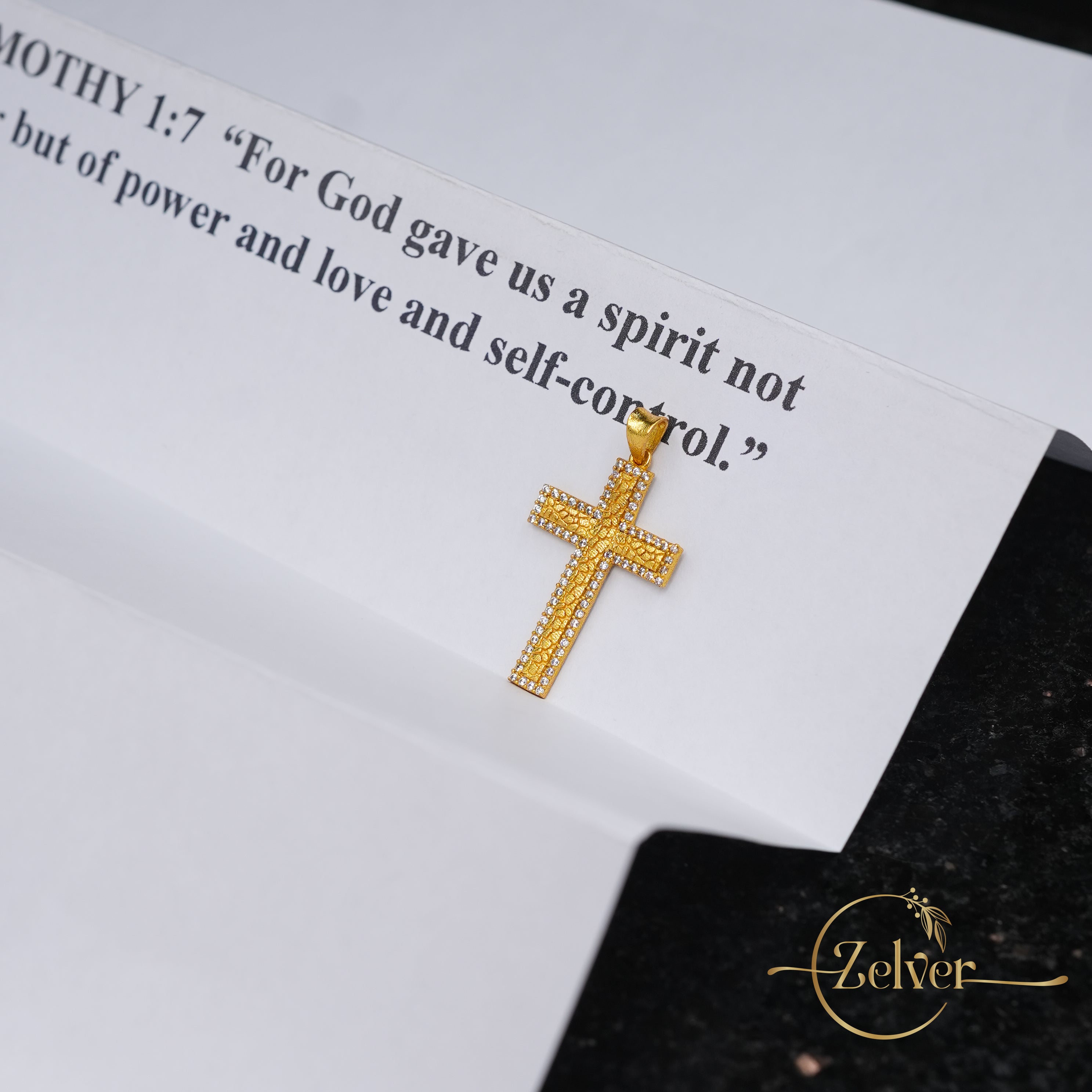 Divine Textured Cross Pendant | 925 Sterling Silver