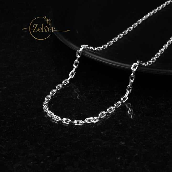 The Silver Horizon: Flat Link Cable Chain | 925 Sterling Silver
