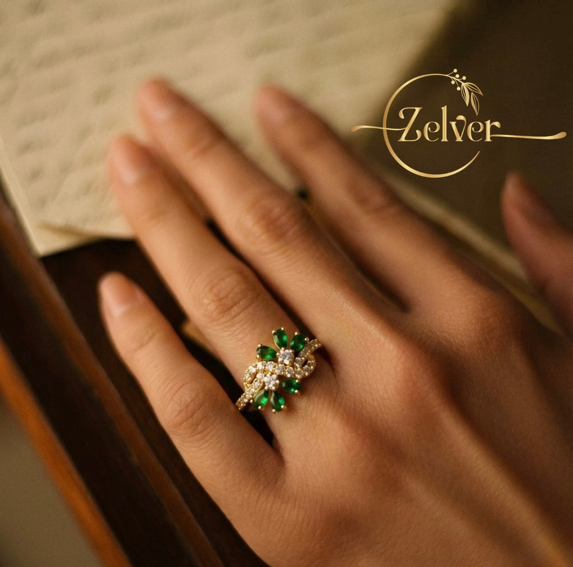 The 'Royal Bloom' Ring (Ruby Red & Emerald Green) |