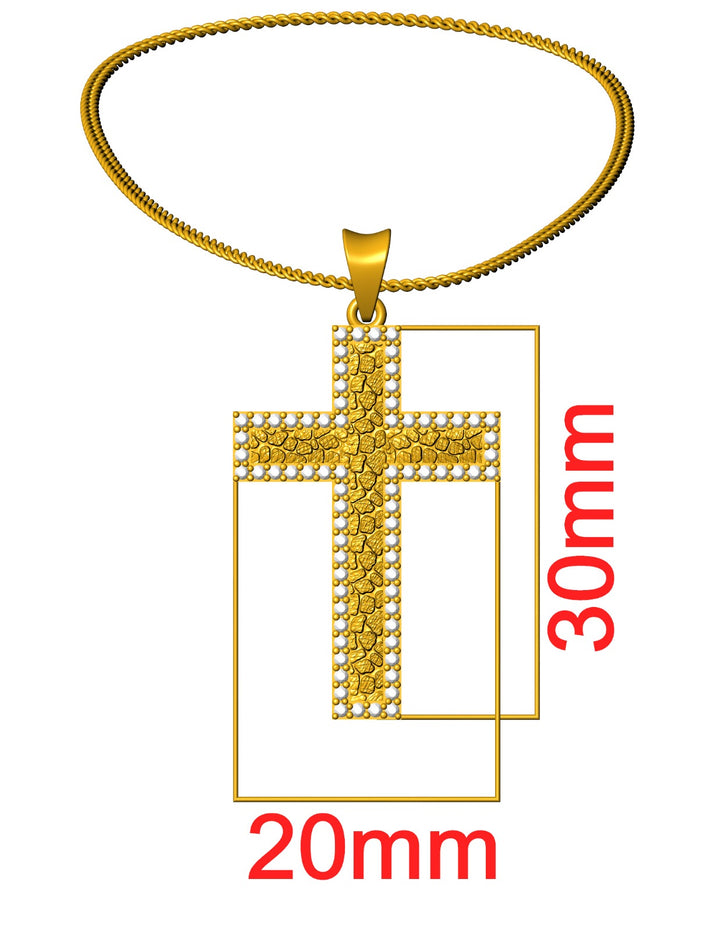 Divine Textured Cross Pendant | 925 Sterling Silver