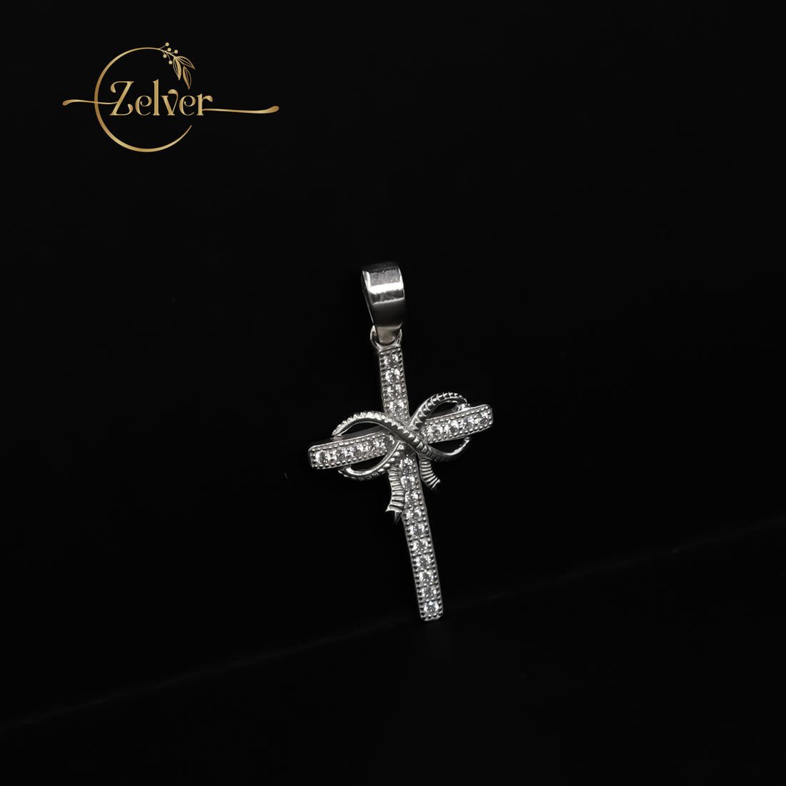 Gift of Faith Diamond-Finish Cross Pendant in 925 Sterling Silver