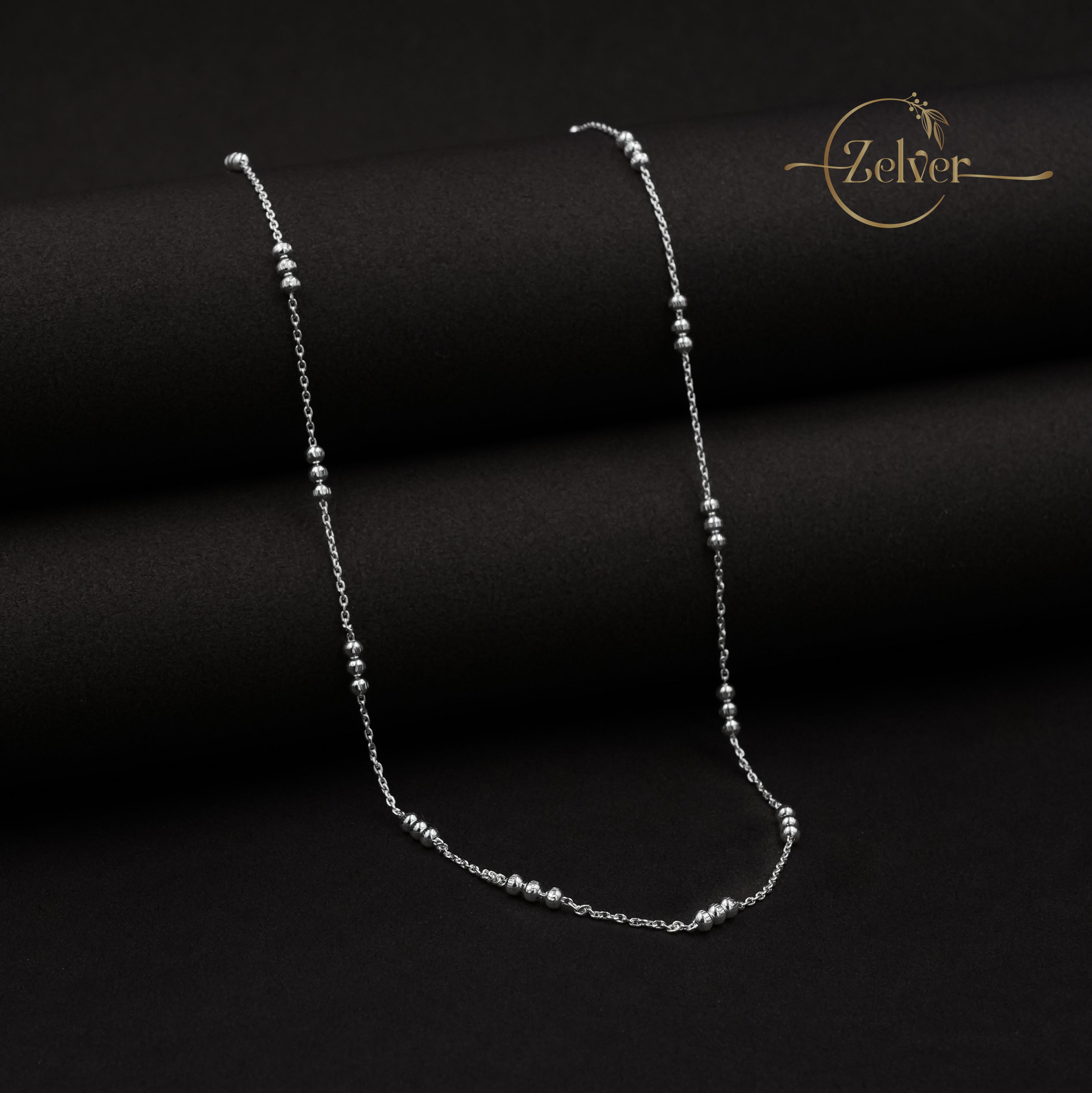 The Silver Stardust: Bead Station Chain | 925 Sterling Silver