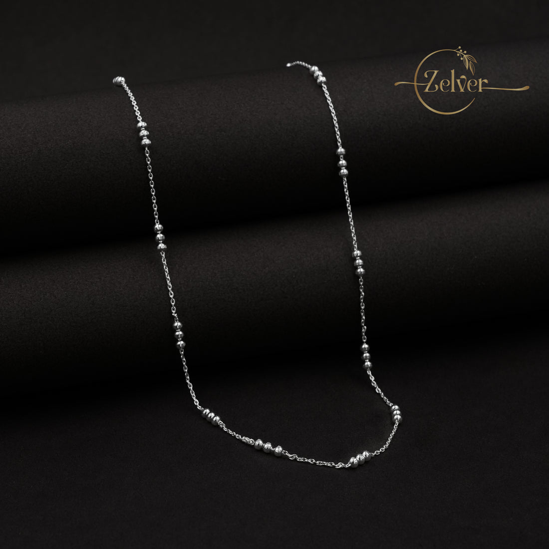 The Silver Stardust: Bead Station Chain | 925 Sterling Silver