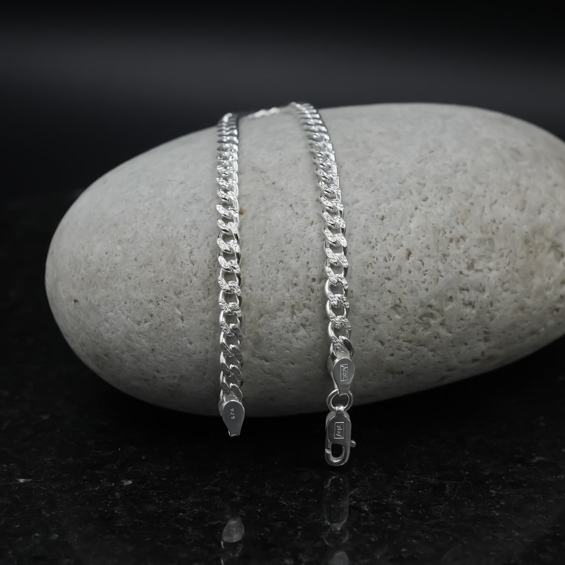 Silver Sparkle Link Bracelet - Unisex