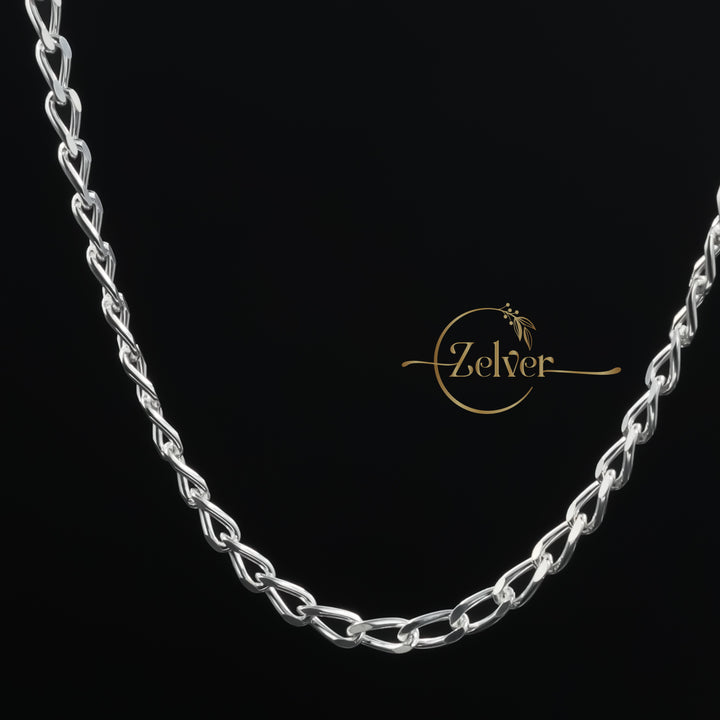 The Silver Helix: Twisted Link Chain | 925 Sterling Silver
