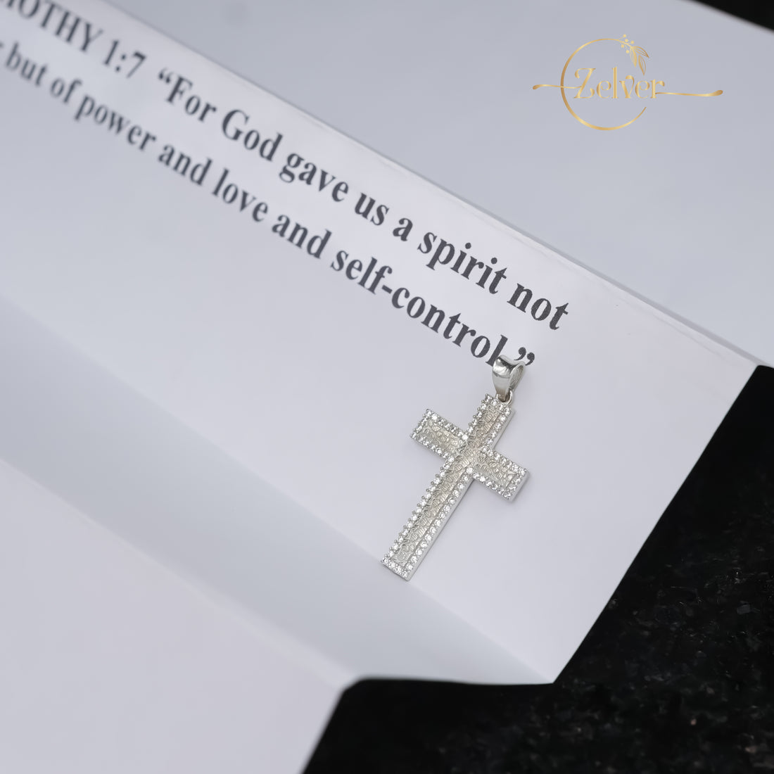 Divine Textured Cross Pendant | 925 Sterling Silver