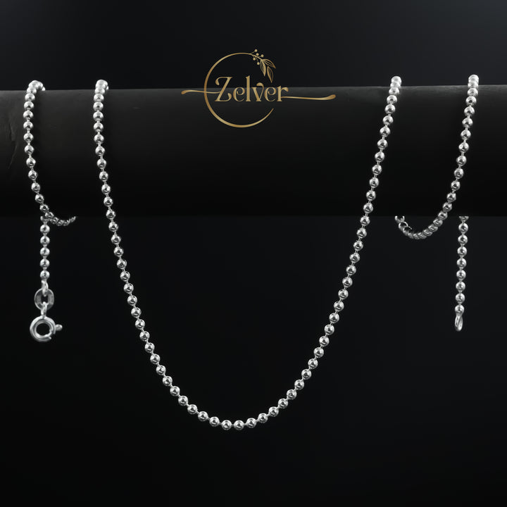 The Sterling Sphere: Classic Silver Ball Chain | 925 Sterling Silver