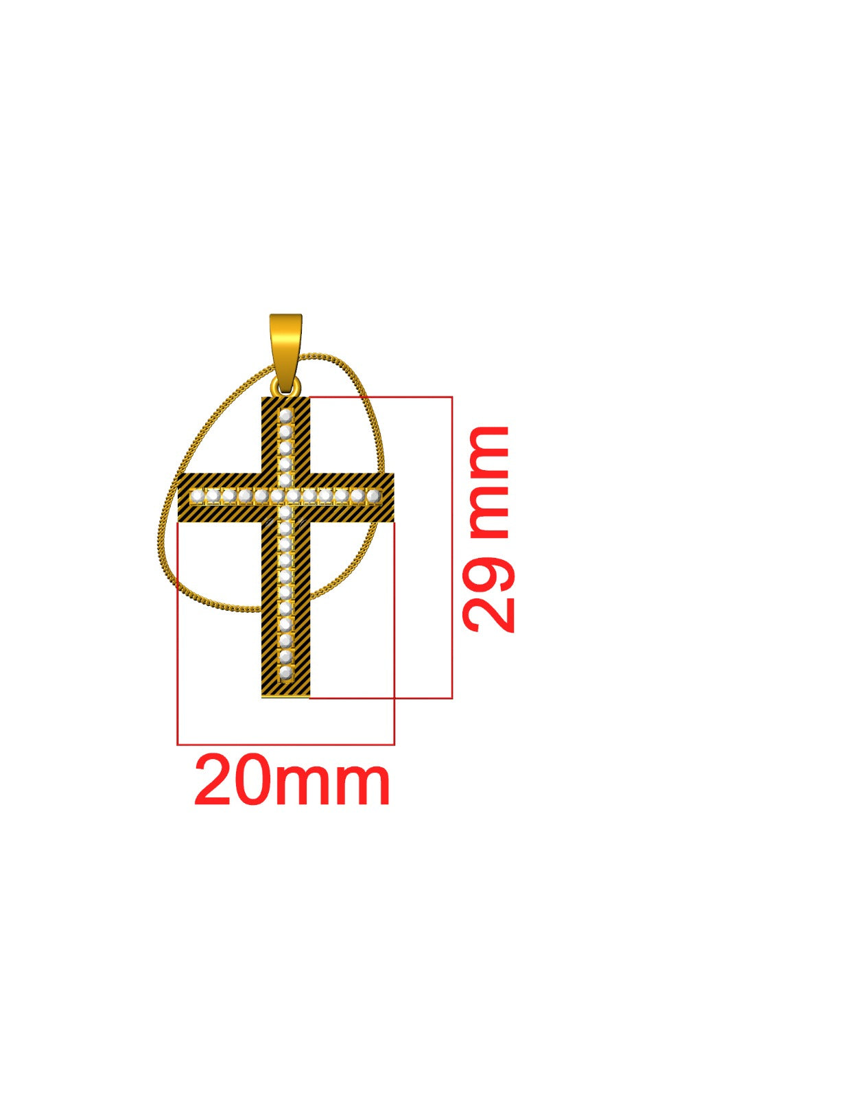 Celestial Textured Diamond Cross Pendant | 925 Sterling Silver