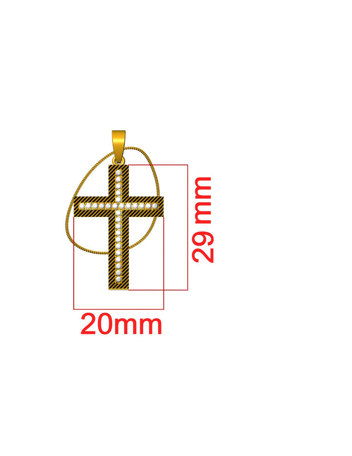 Celestial Textured Diamond Cross Pendant | 925 Sterling Silver