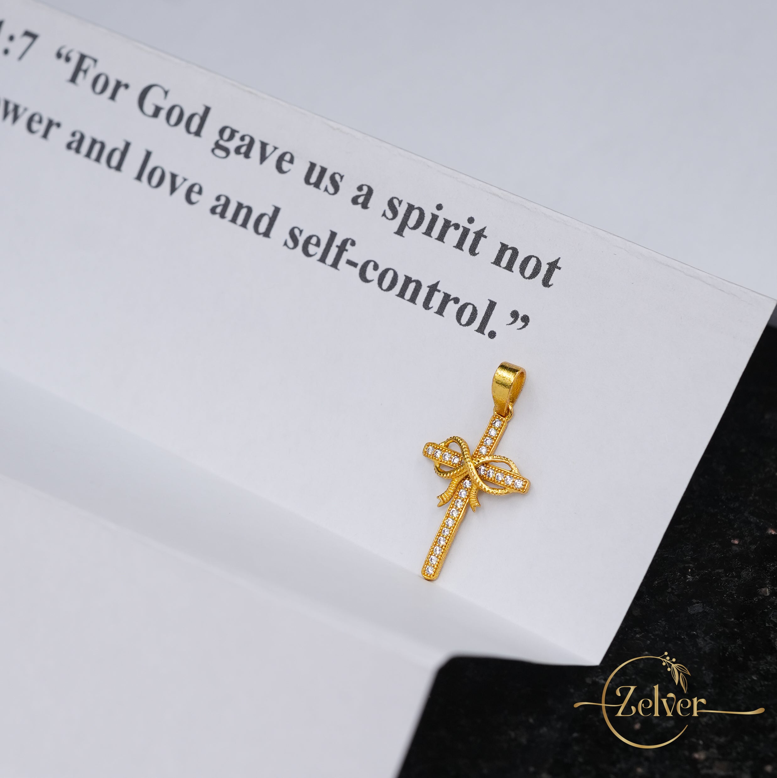 Gift of Faith Diamond-Finish Cross Pendant in 925 Sterling Silver