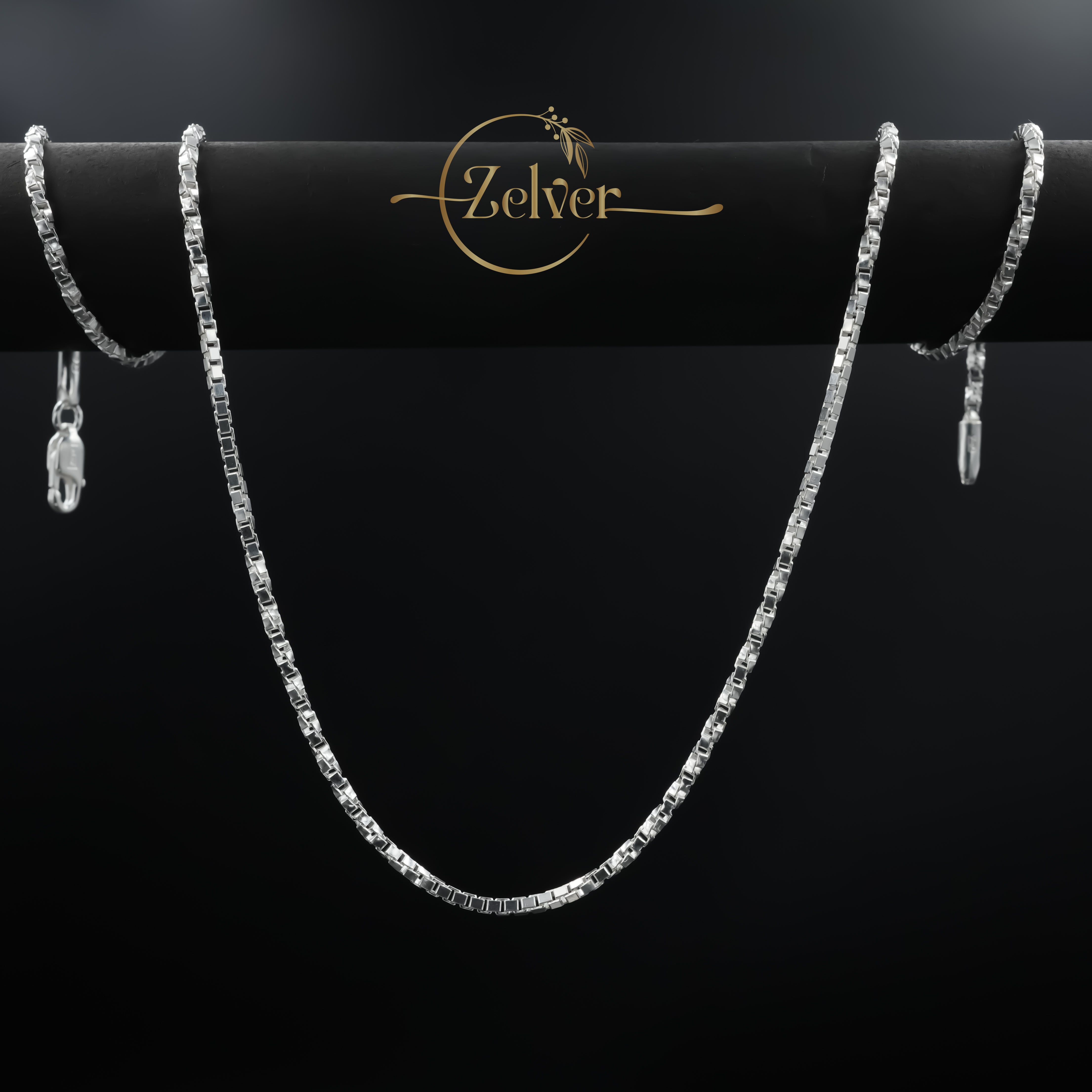 The Venetian Box: Classic Square Link Chain | 925 Sterling Silver