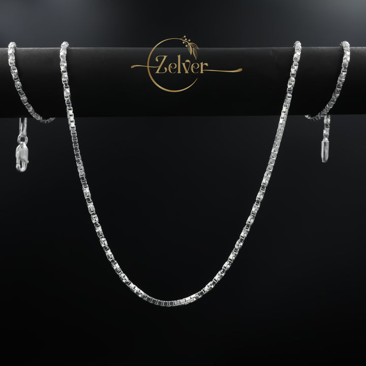 The Venetian Box: Classic Square Link Chain | 925 Sterling Silver