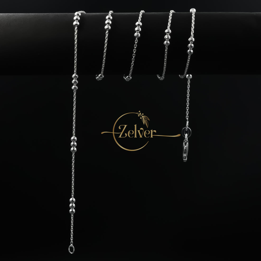The Silver Stardust: Bead Station Chain | 925 Sterling Silver