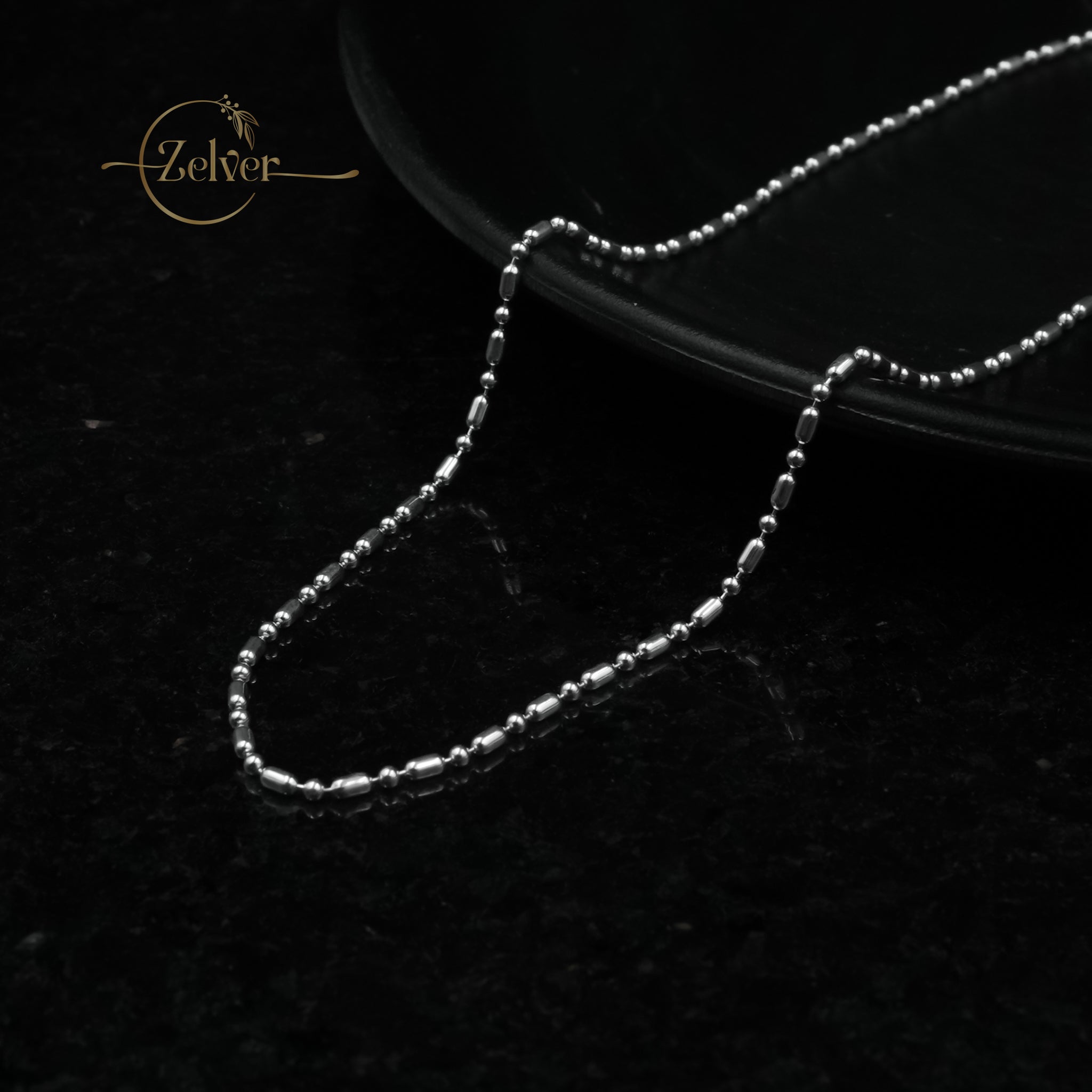 The Silver Capsule: Bar & Bead Chain | 925 Sterling Silver