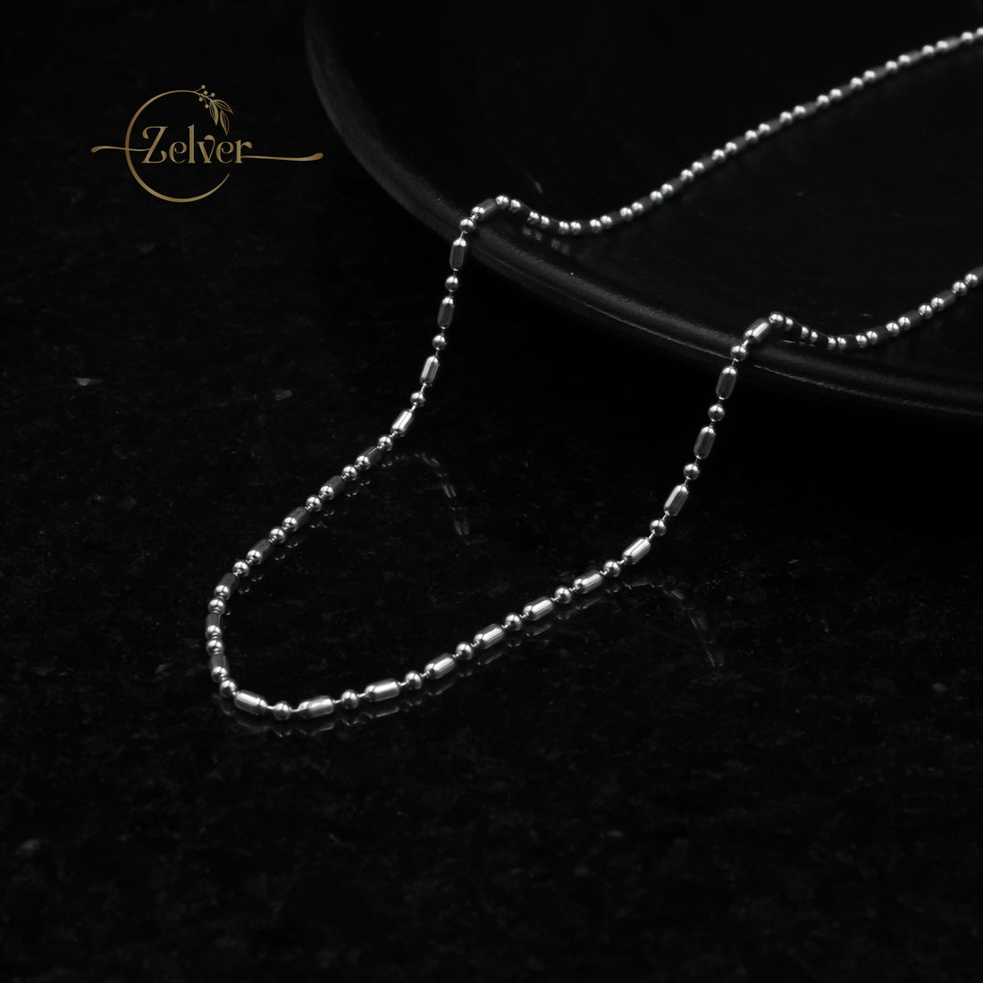 The Silver Capsule: Bar & Bead Chain | 925 Sterling Silver