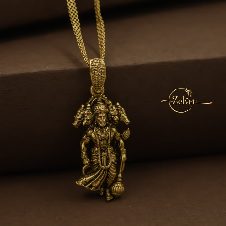 Panchamukhi Hanuman Pendant: Divine Strength Charm
