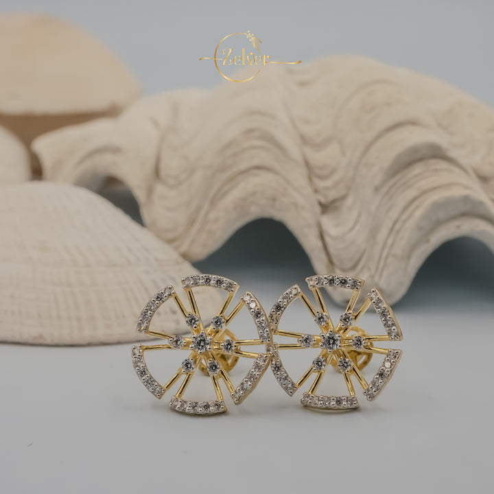 Floral Cluster Stud Earrings