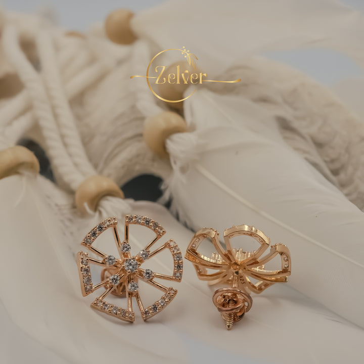 Floral Cluster Stud Earrings