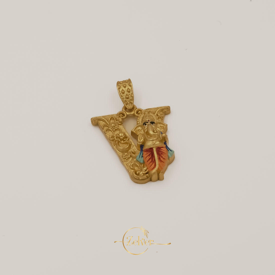 Divine Splendor – Ganesha 'V' Pendant