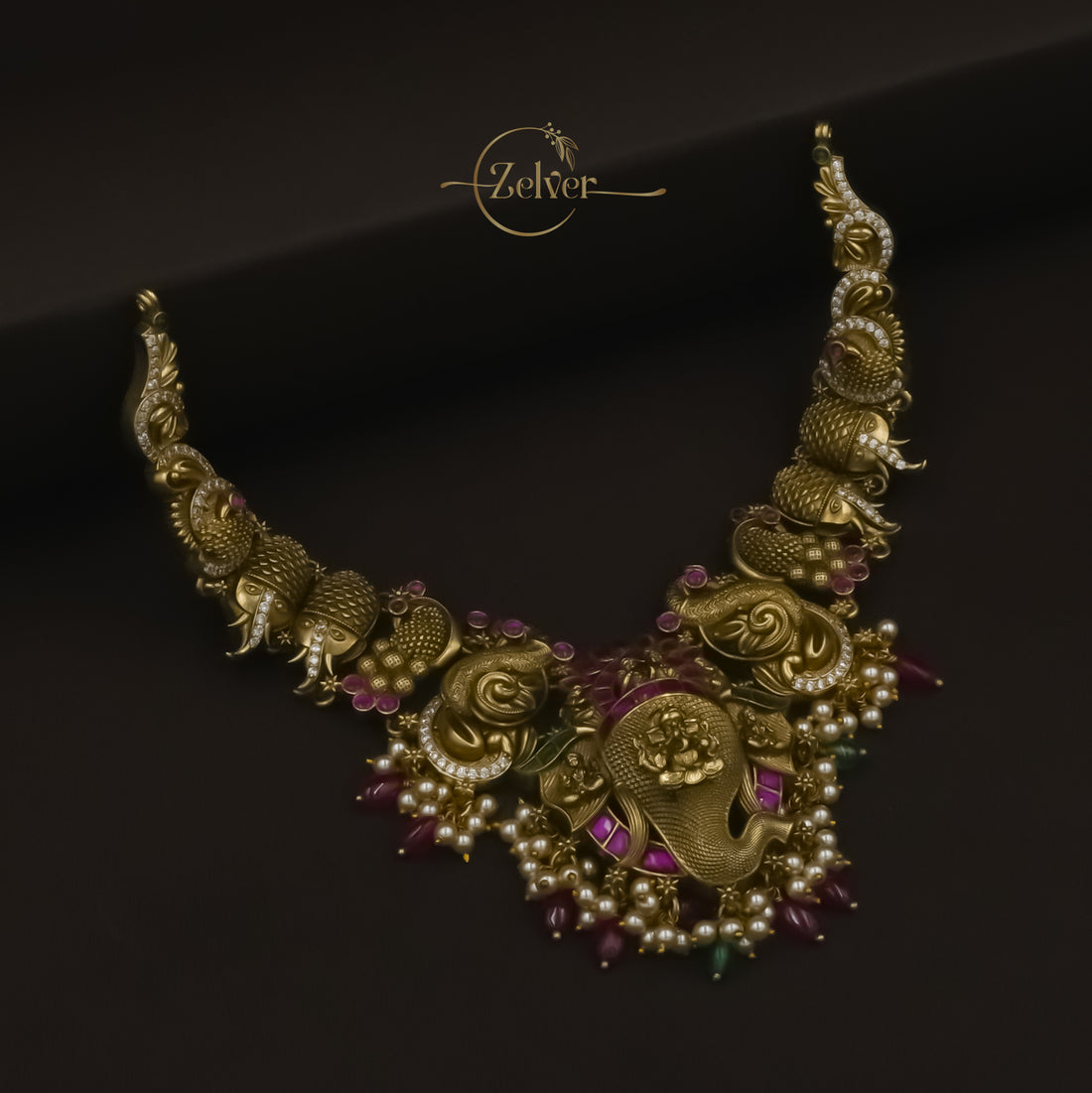 Vighnaharta Ganesha Royal Temple Necklace