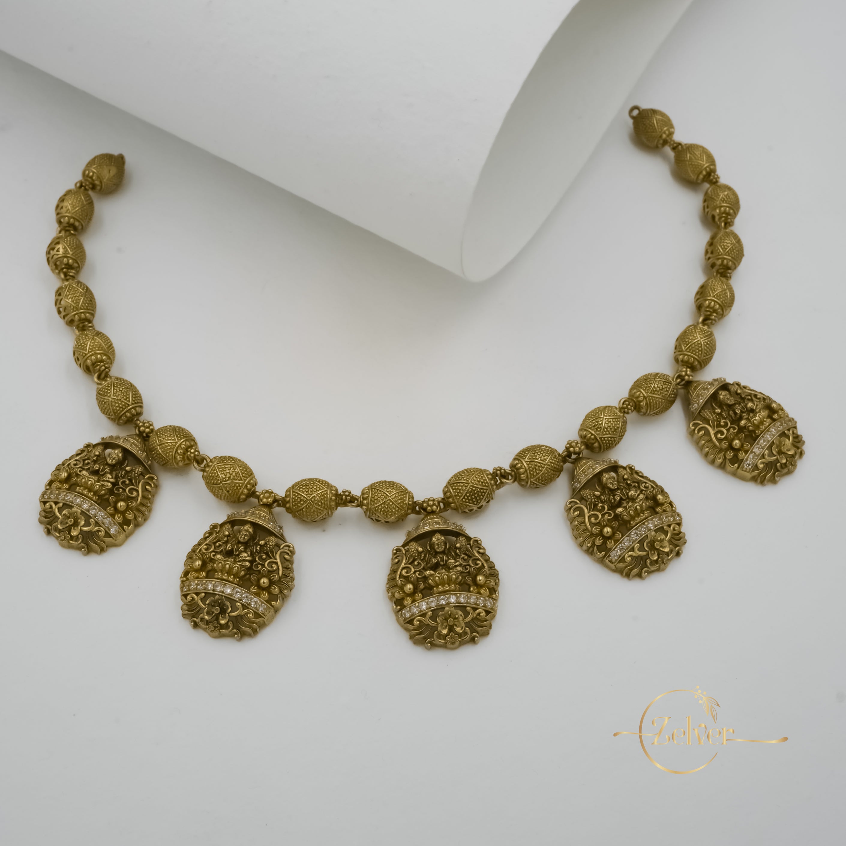 Vedic Elegance Temple Necklace