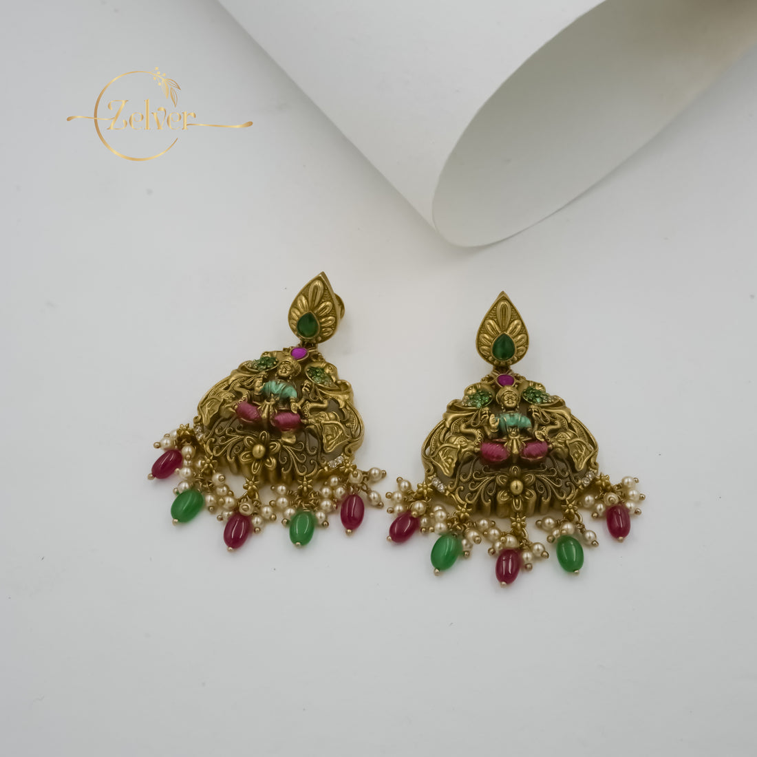 Shri Balaji Antique Finish Temple Necklace