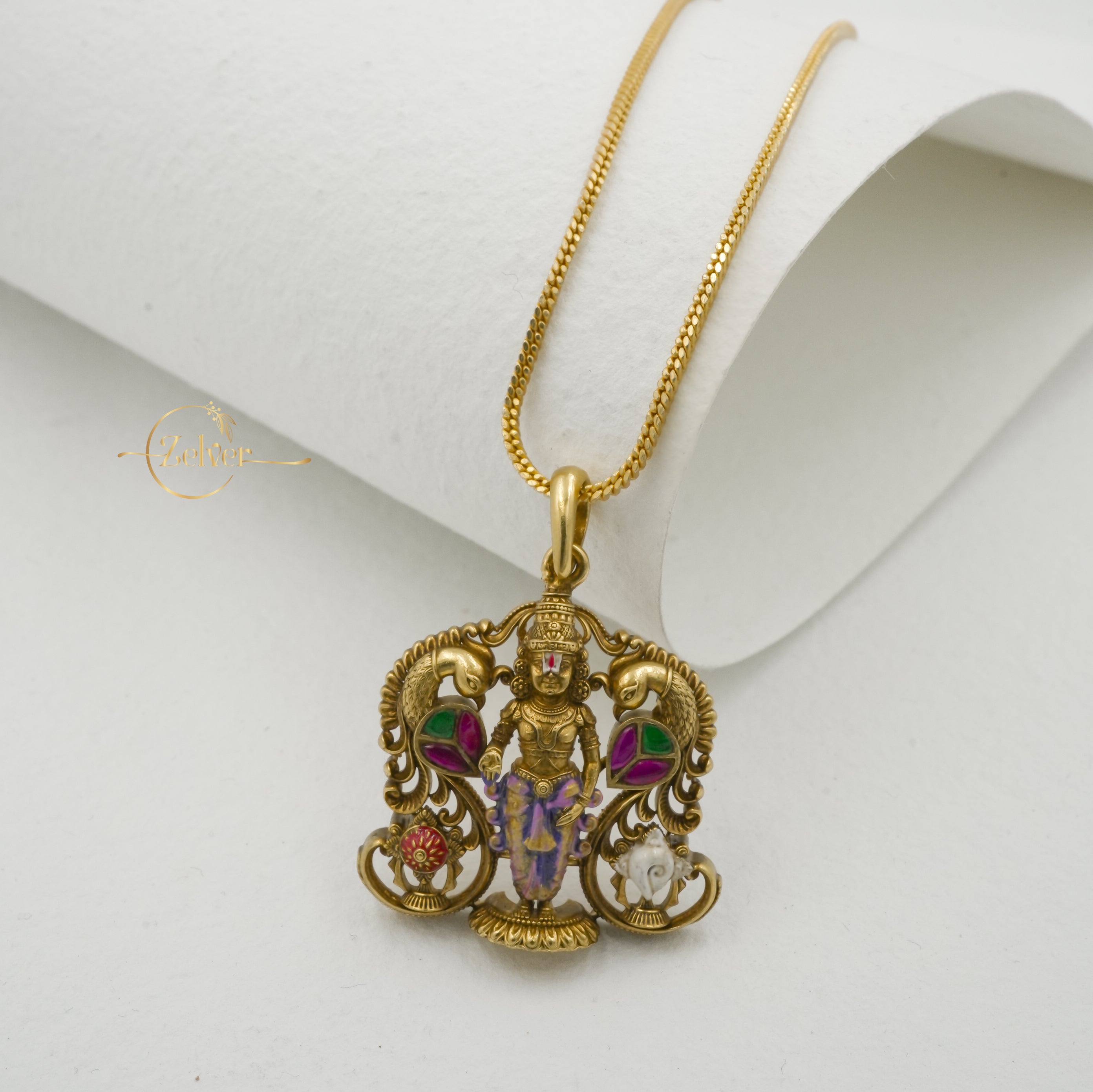 Shree Tirumala Balaji Handcrafted Heritage Pendant