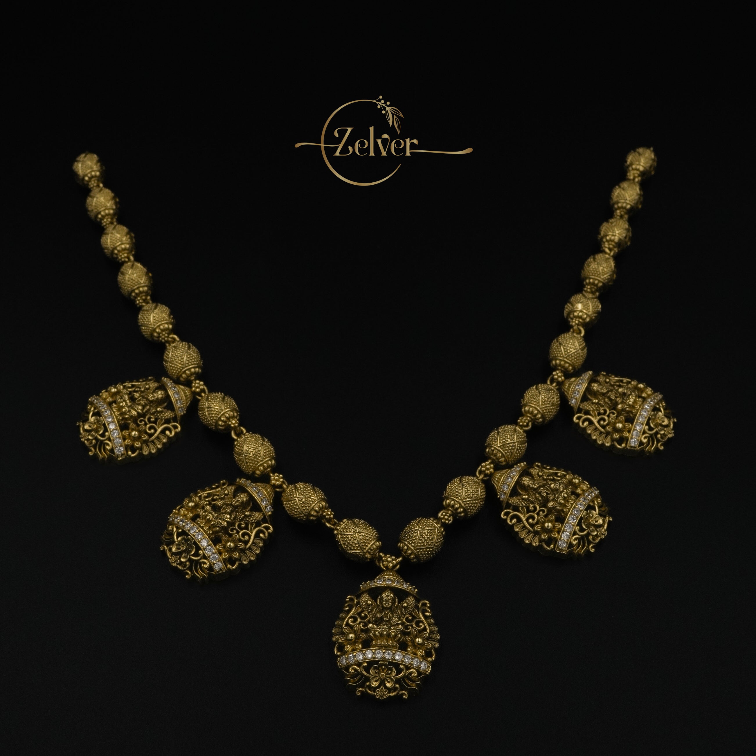 Vedic Elegance Temple Necklace