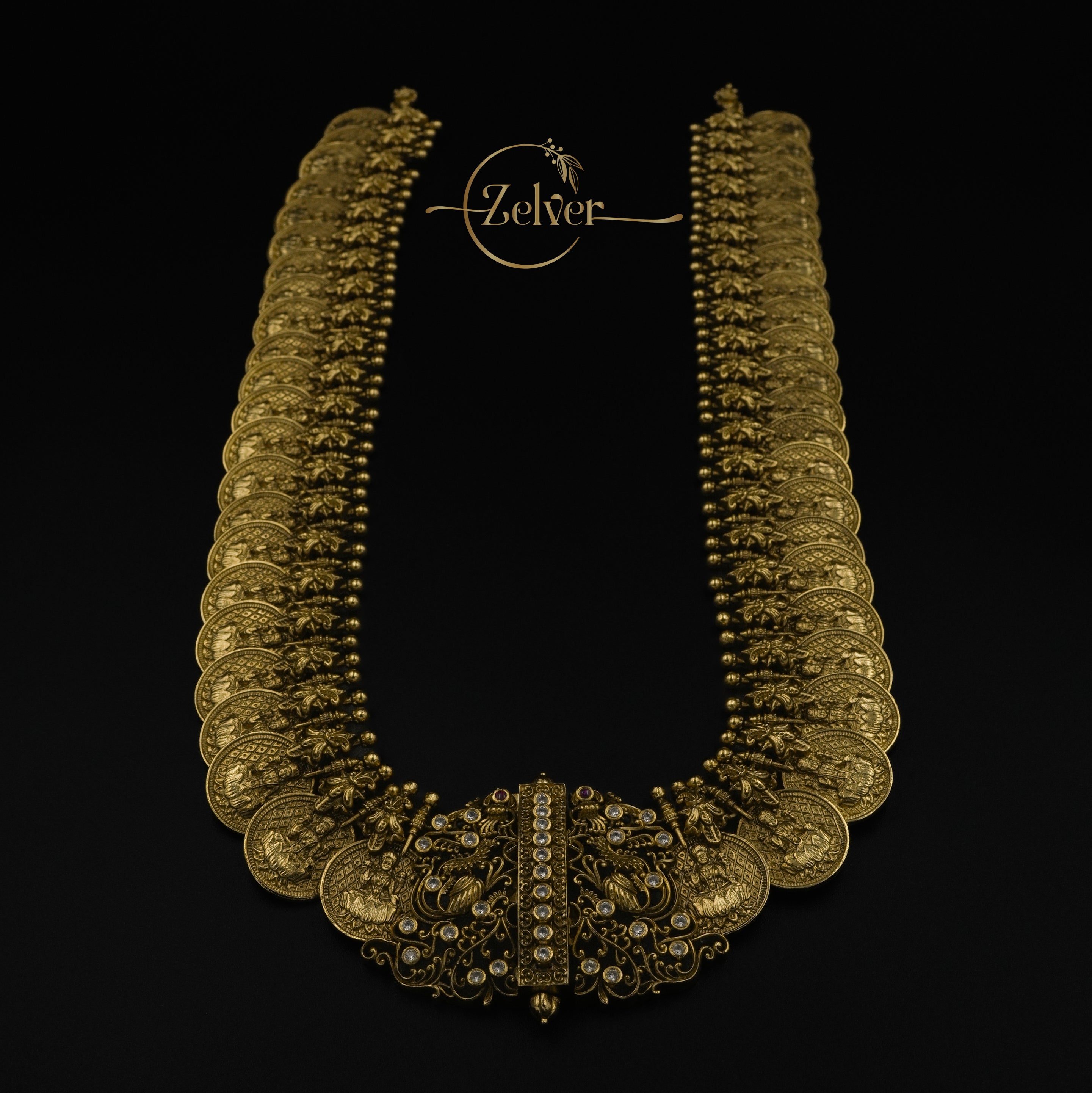 Swarna Mudra Lakshmi Kasu Necklace