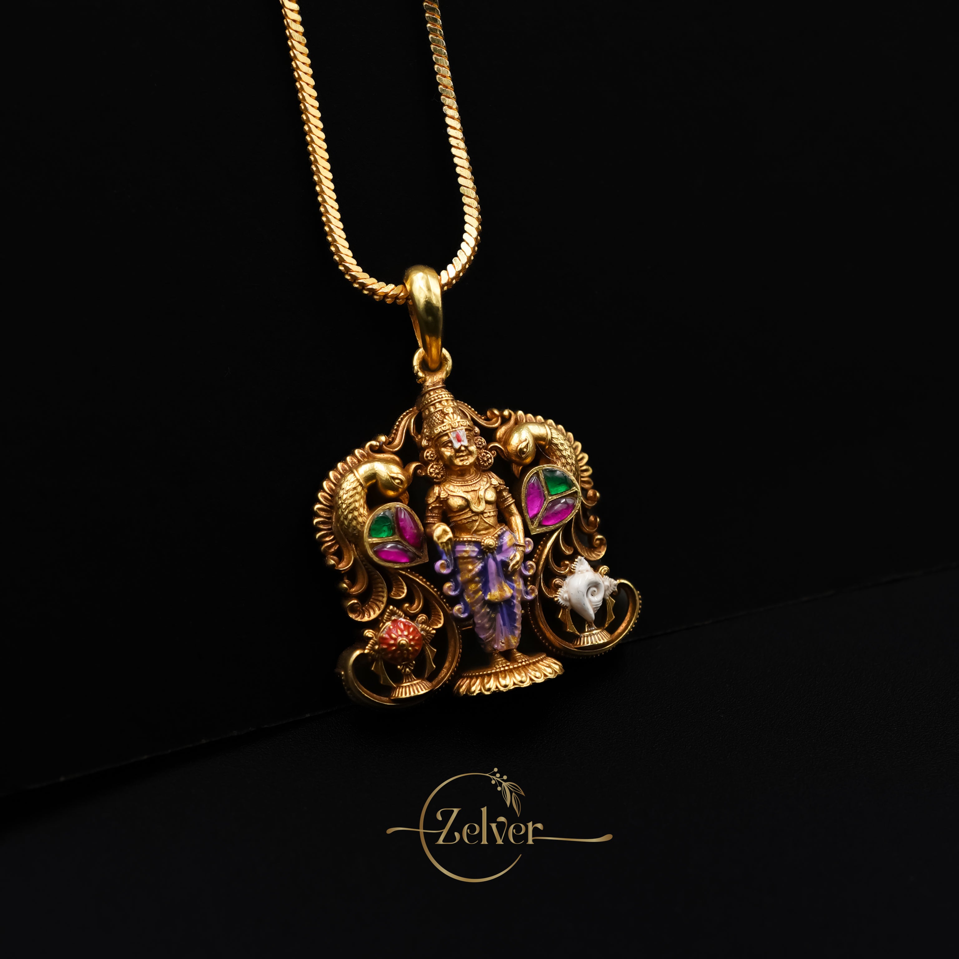 Shree Tirumala Balaji Handcrafted Heritage Pendant