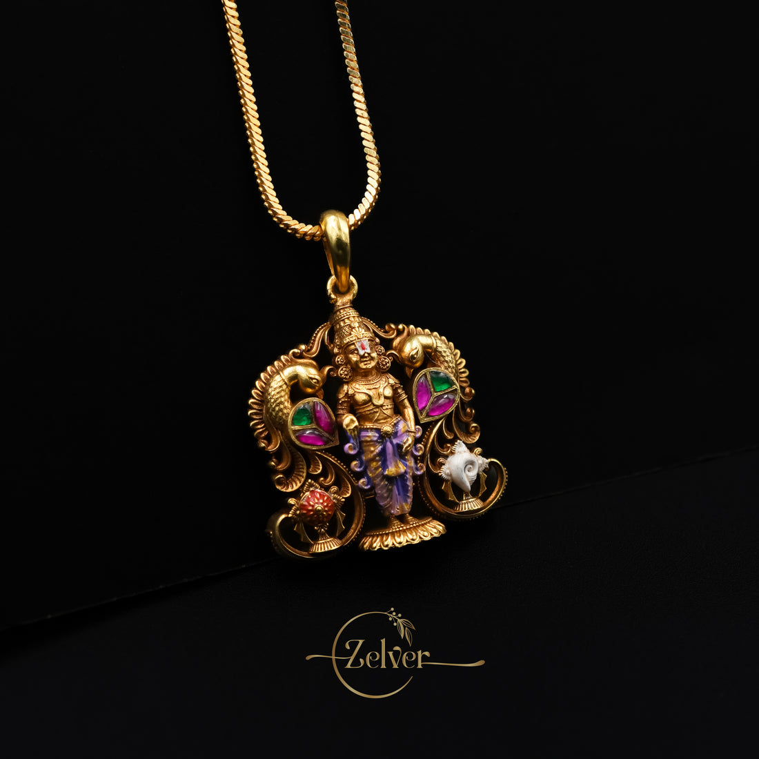 Shree Tirumala Balaji Handcrafted Heritage Pendant