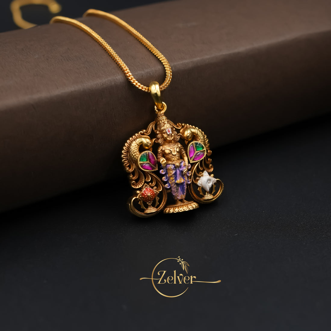 Shree Tirumala Balaji Handcrafted Heritage Pendant