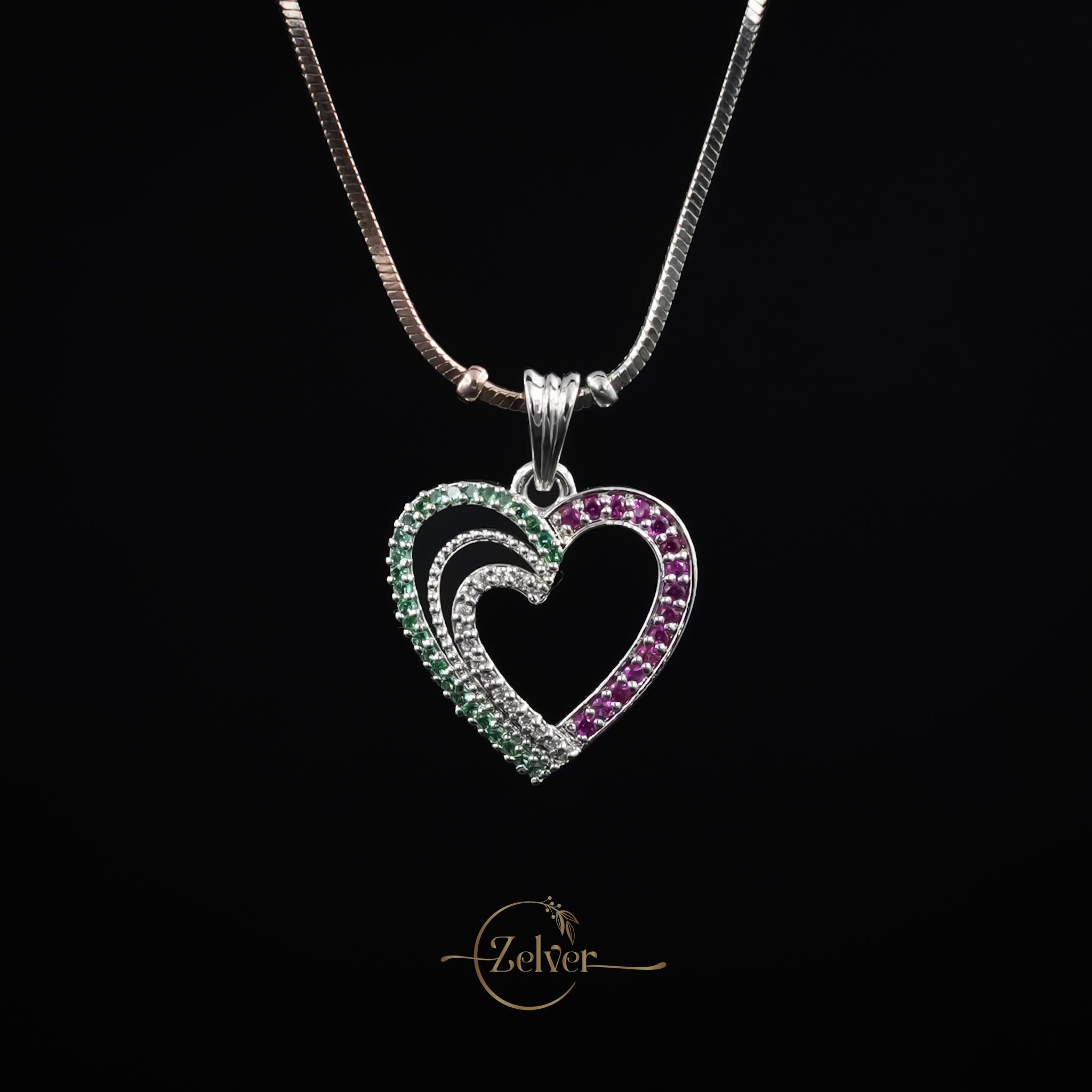 Spark Double Heart Pendant
