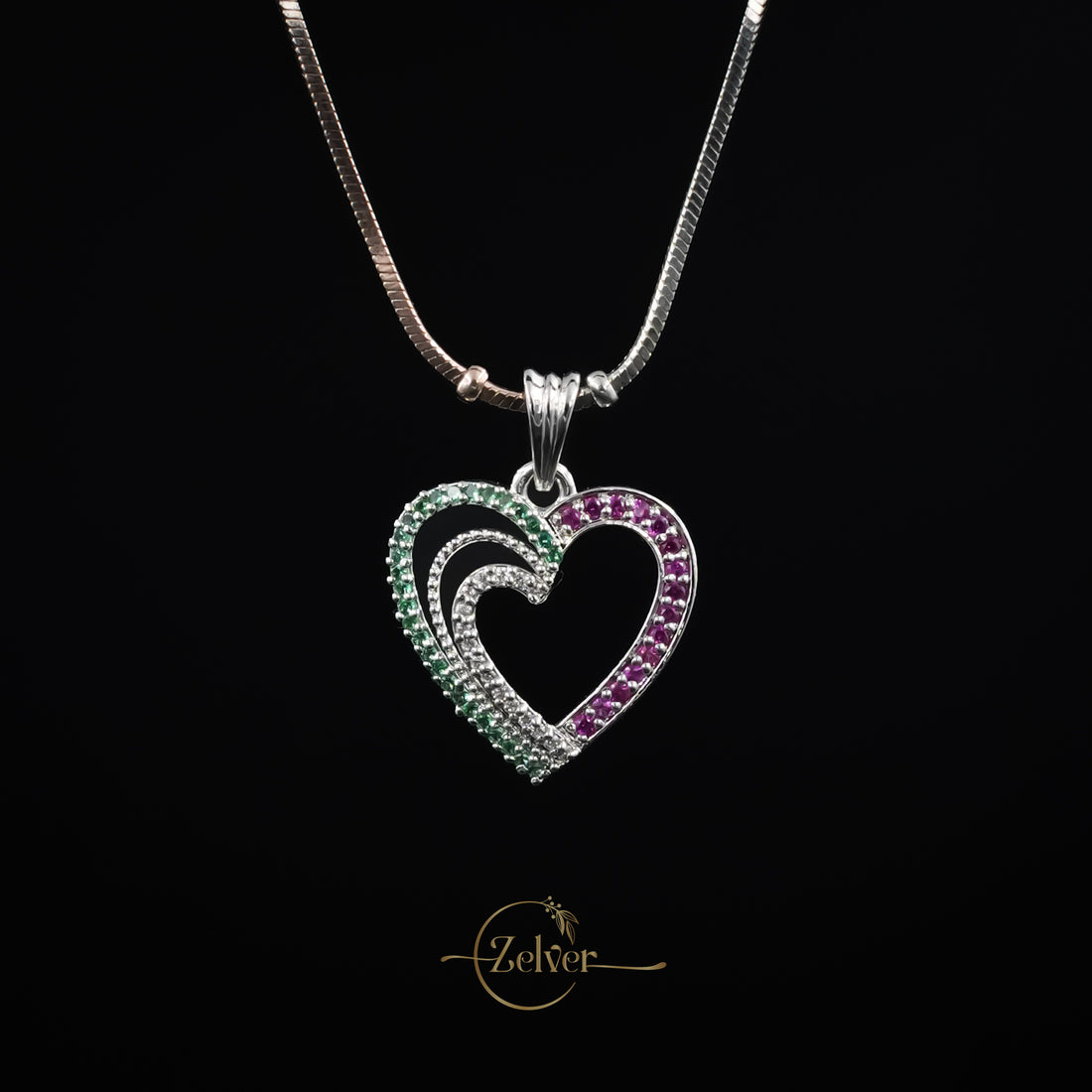 Spark Double Heart Pendant
